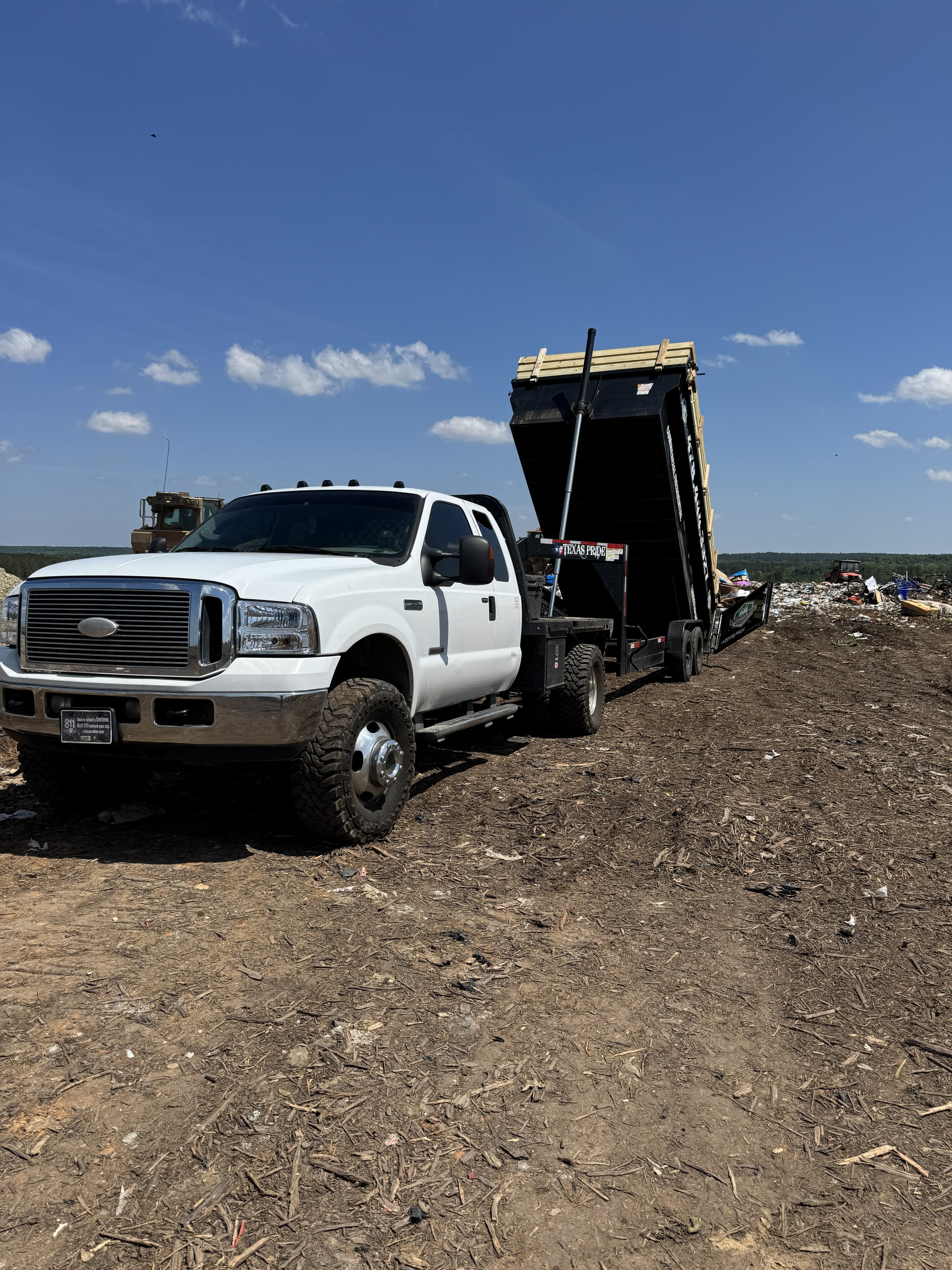 Dump truck on a land management project
